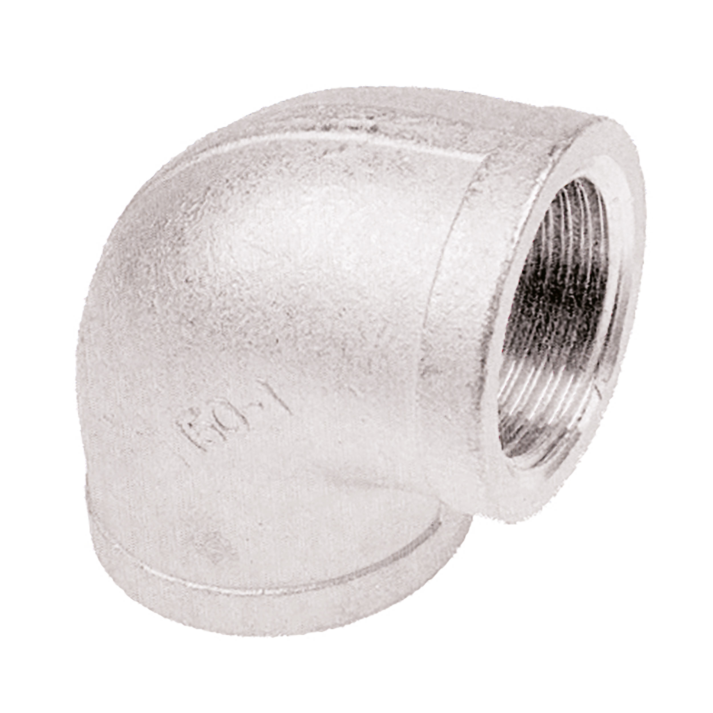 Elbow 90° stainless steel, V4A, connection: G⅛ female (female: cylindrical/DIN ISO 228) dimensions: length: 8 mm, DN 6, Ø15 mm