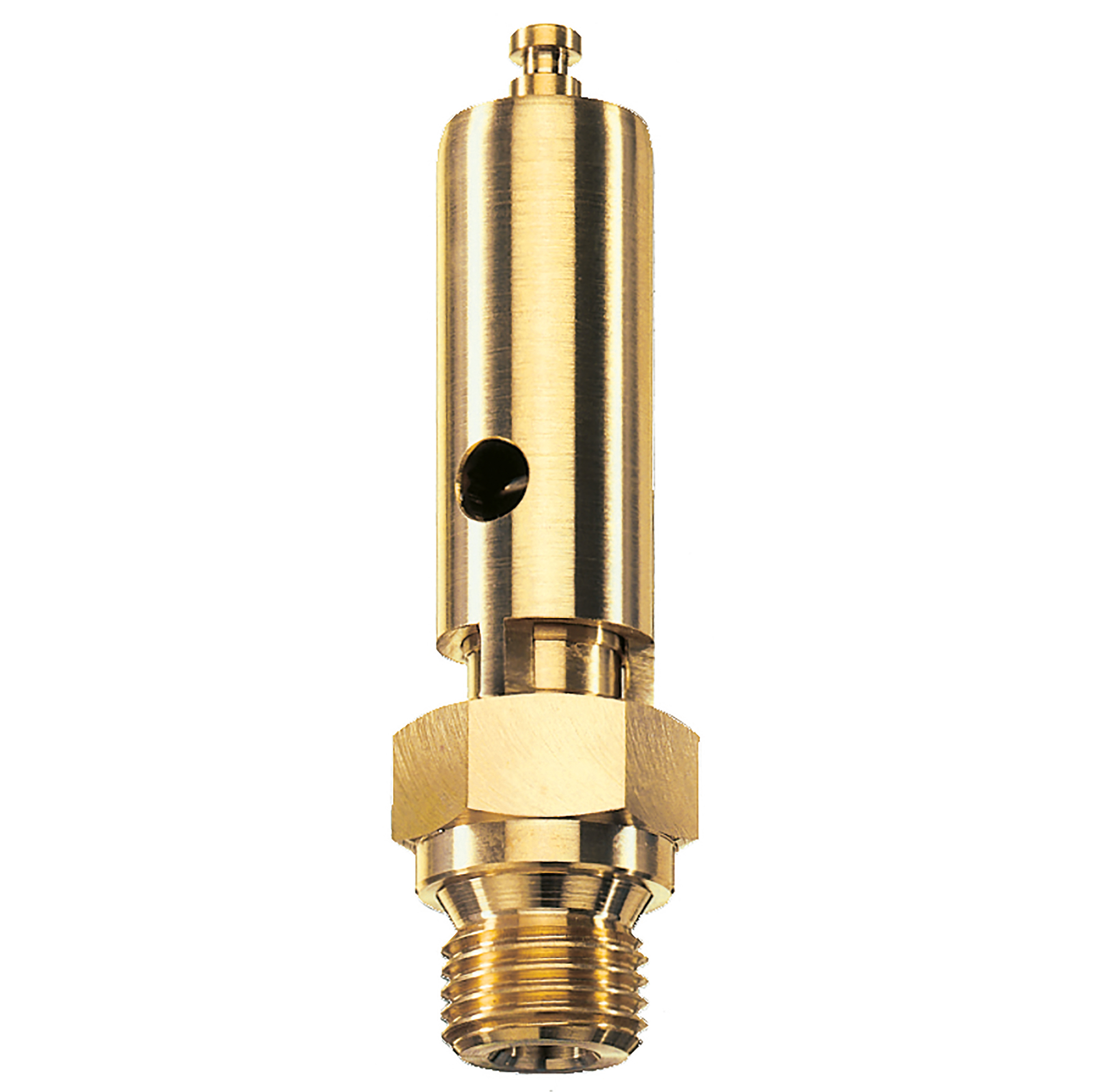 Savety valve component tested DN 6, G⅜, L: 60 mm, seal: FKM, set pressure: 22.4 bar (324,8 psi), TÜV approval