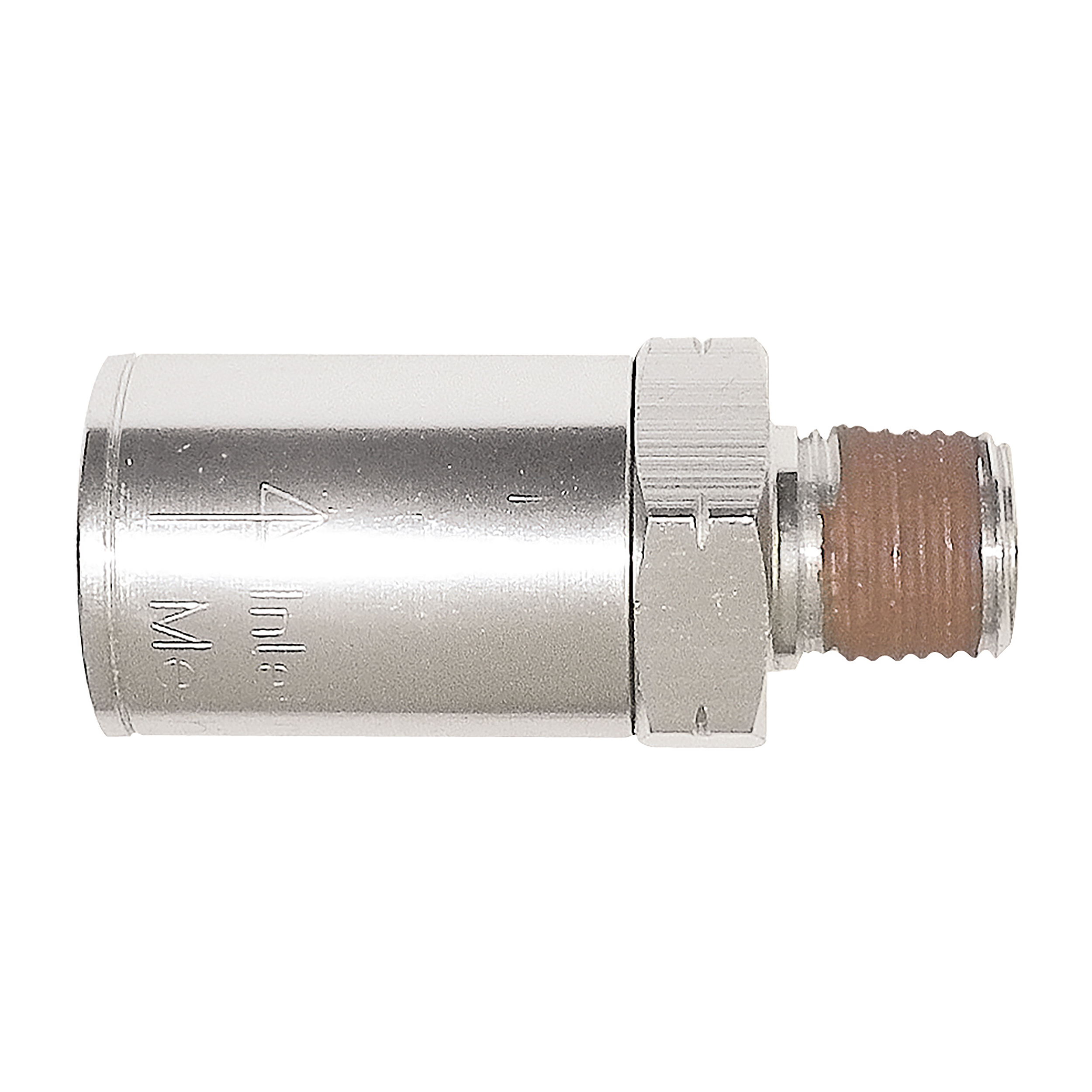 Swivel connector, G¼, length: 48.8 mm, Ø21 mm, max. operating pressure: 10 bar/145 psi, aluminium, 29 g, filter porosity: 40 µm