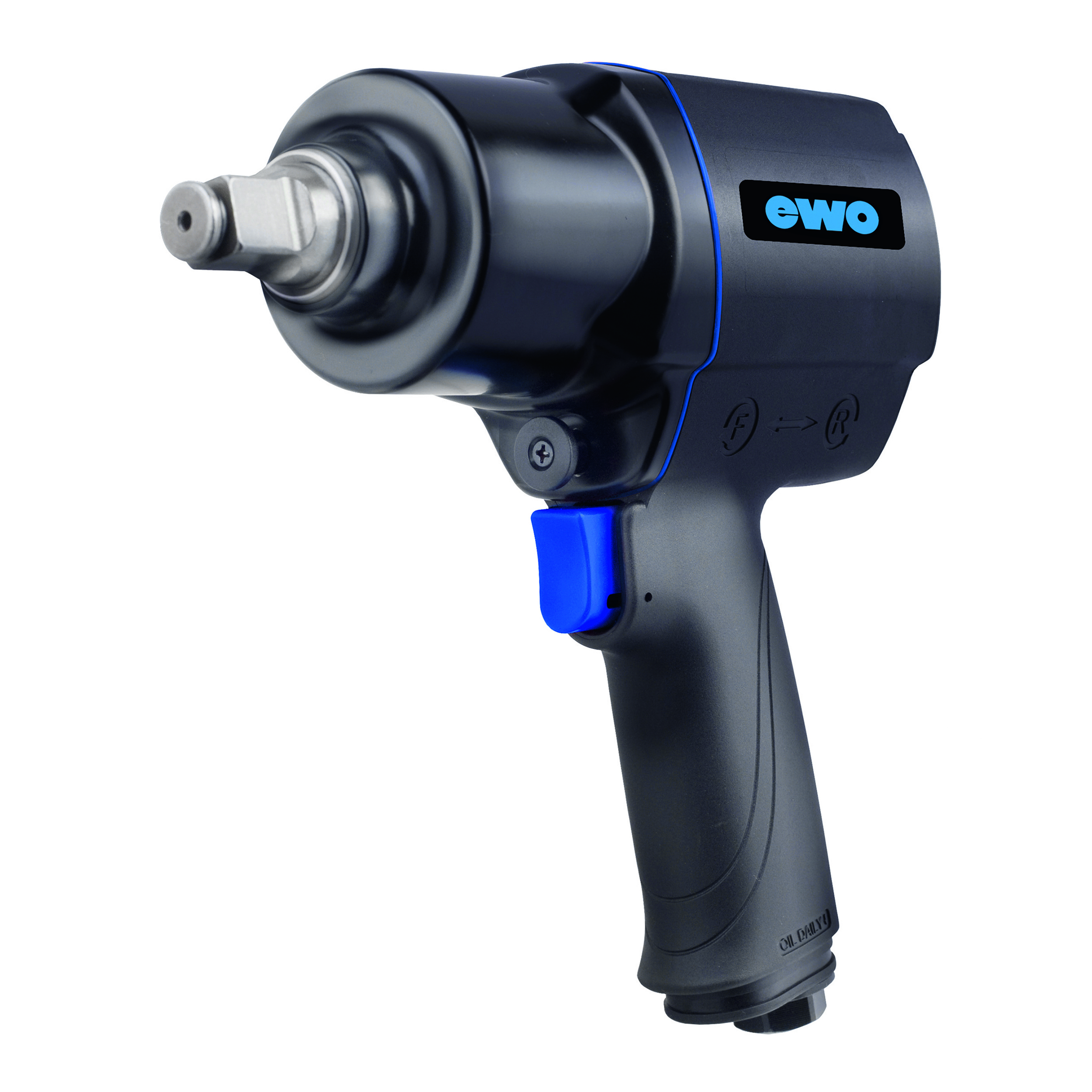Impact wrench ½″ (13 mm) compact, compressed air connection G¼, weight 1.2 kg, steel coupling plug DN 7.2 added loosely