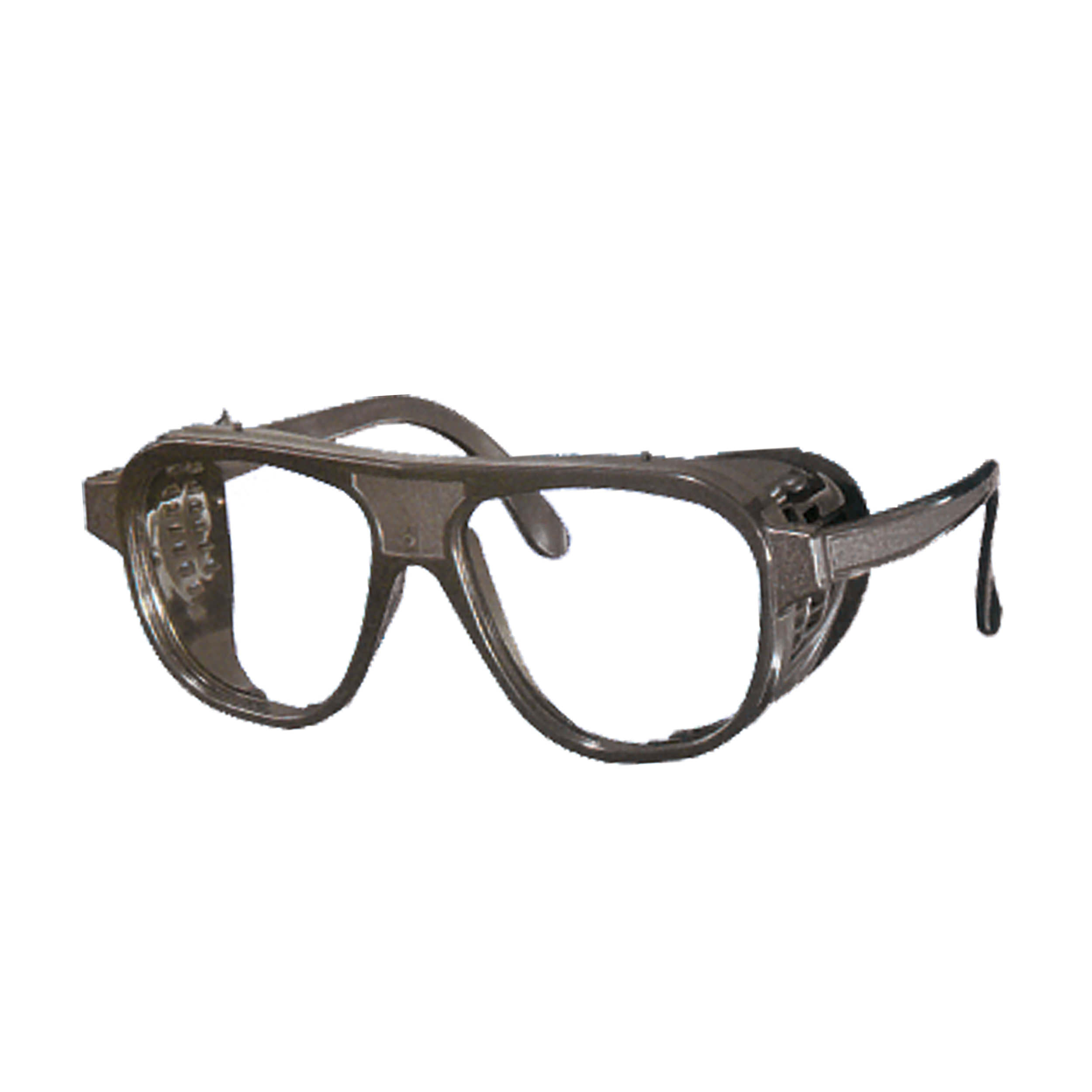 Nylonbrille, schwarz, ohne Bügelverstellung, mit Mittelschraube, Gläser oval 52x62mm, DIN 4