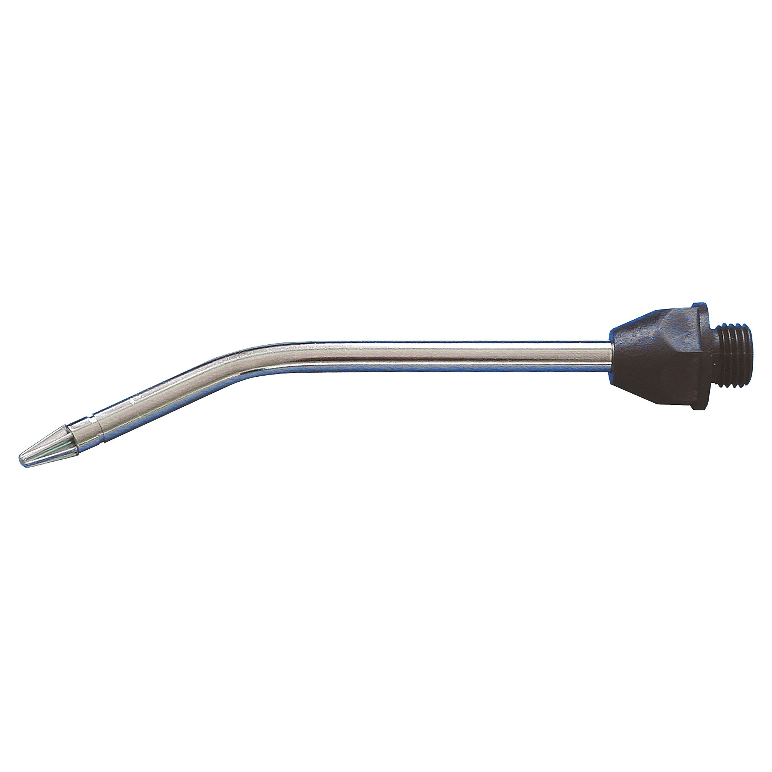 Noise reducing and safety nozzle safetystar, angled, star-shaped, nickel-plated steel, L: 120 mm, approx. 200 Nl/min at 72.5 psi