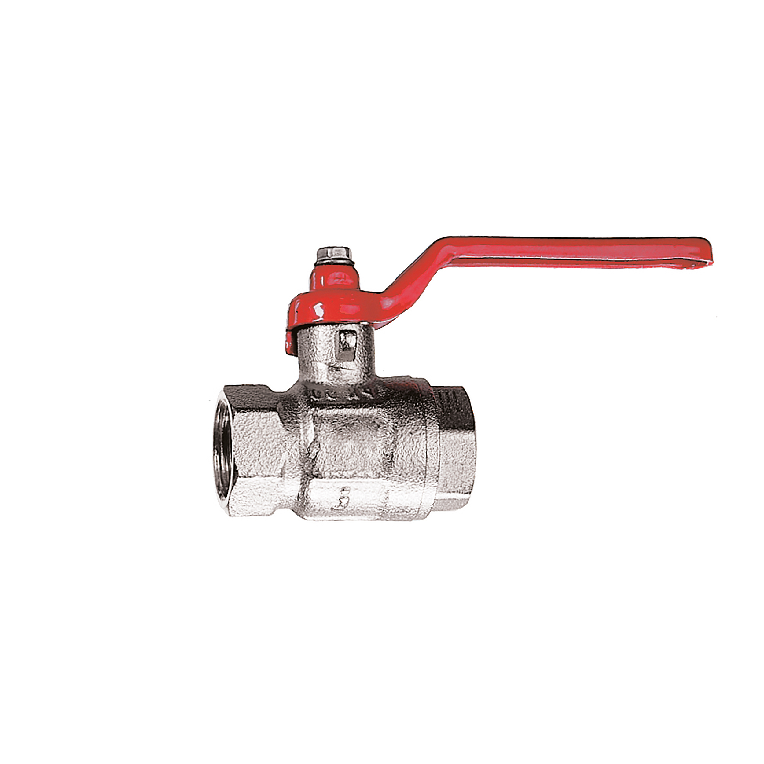 Compact ball valve, metal handle, length: 44.4 mm, DN 8, G¼ f–f, passage ≙ connection thread, max. operating pressure: 725 psi