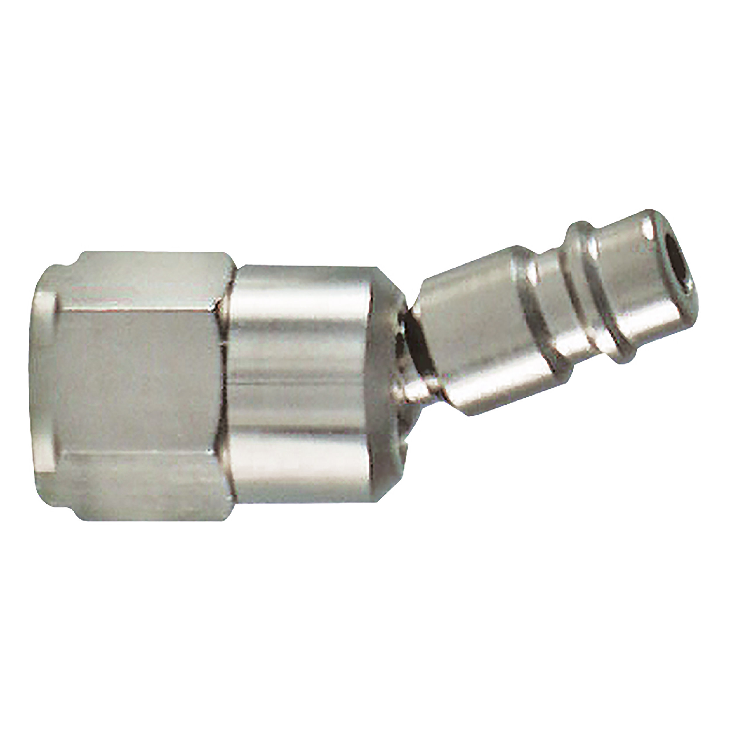Swivel joint connector DN 7.2, QN 1,000 Nl/min, MOP 362.5 psi, rotation axis 360°, piv. connector 30°, G¼ female, L: 52 mm, AF 21
