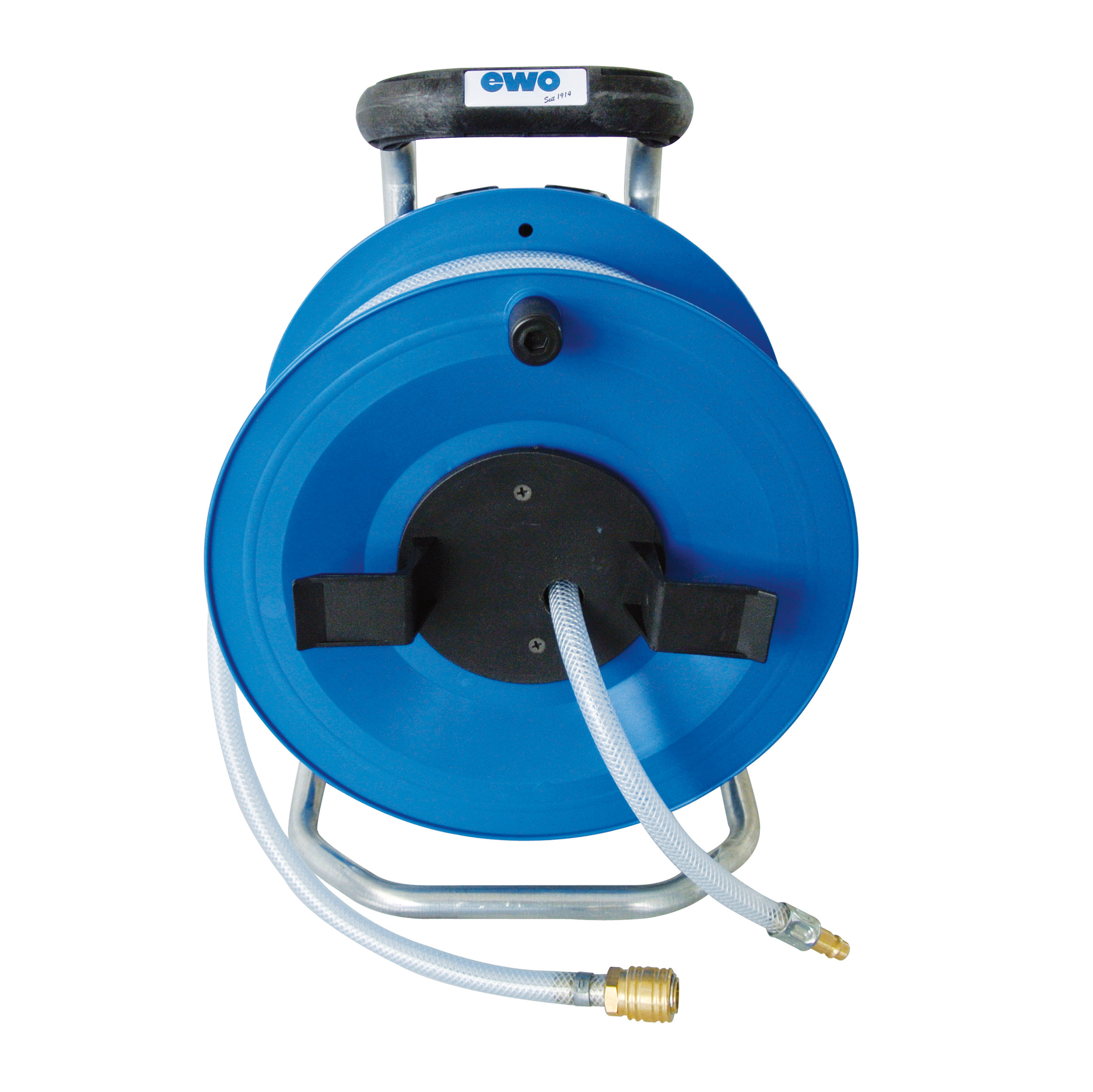 Compressed air hose reel, PVC hose DN 9, L: 20 m, DN 7.2 brass coupling/plug