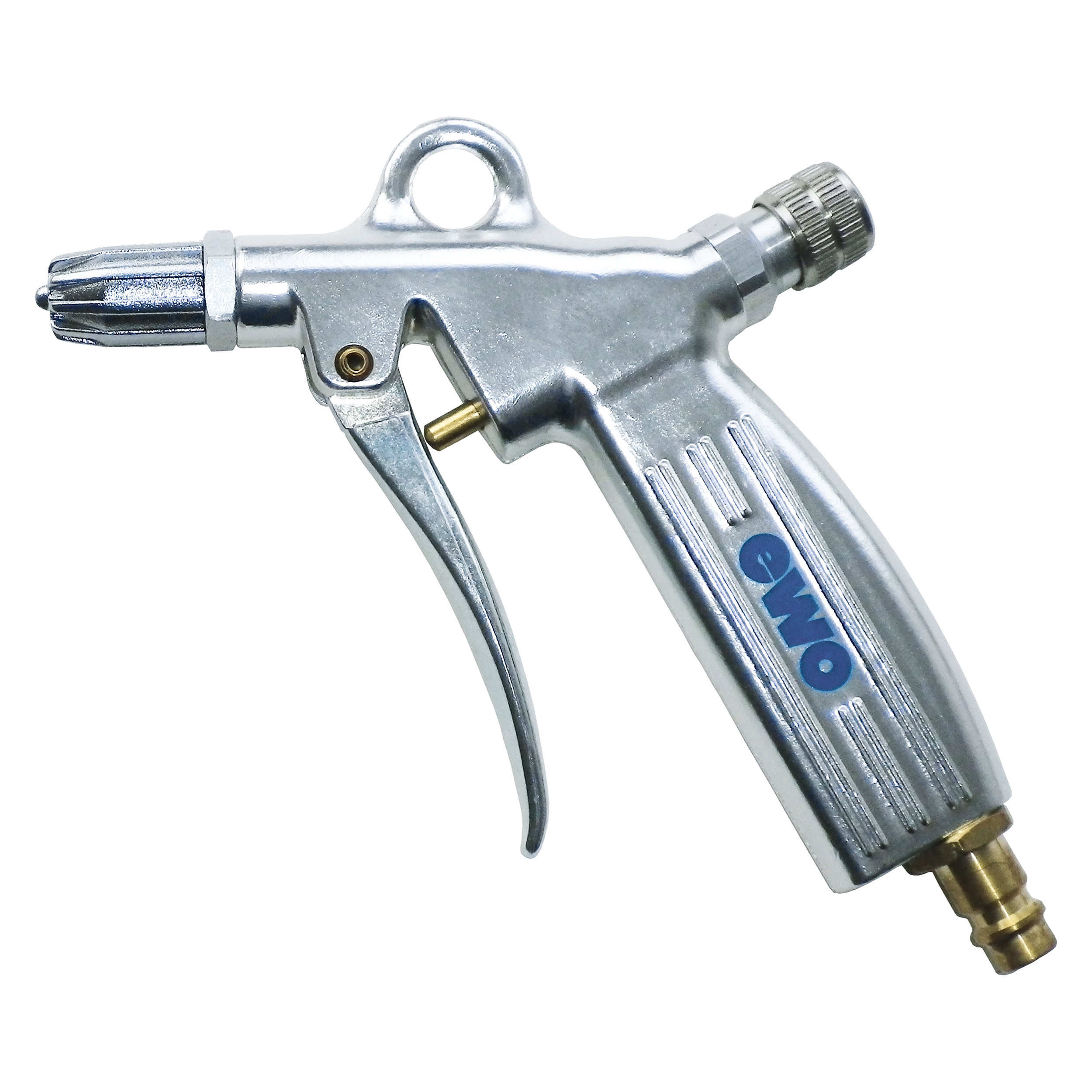 Blow gun blowcontrol, alu, forged, anodised, throttle screw, safety nozzle blowstar: metal design, 2-part nozzle; thread G¼ female