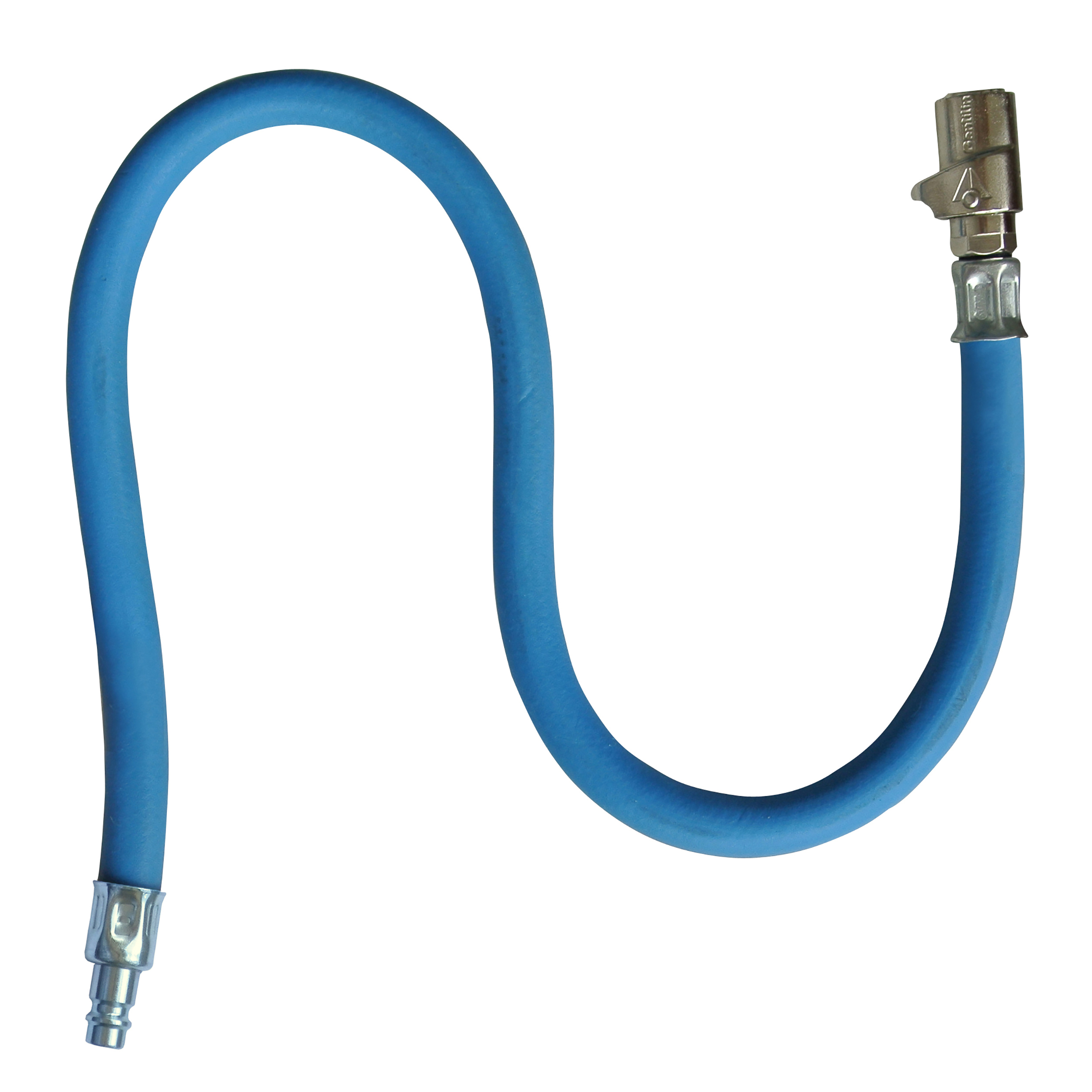 Filling hose for airmaster vario, 0.5 m, with quick connector, pluggable via coupling plug DN 7.2, brass