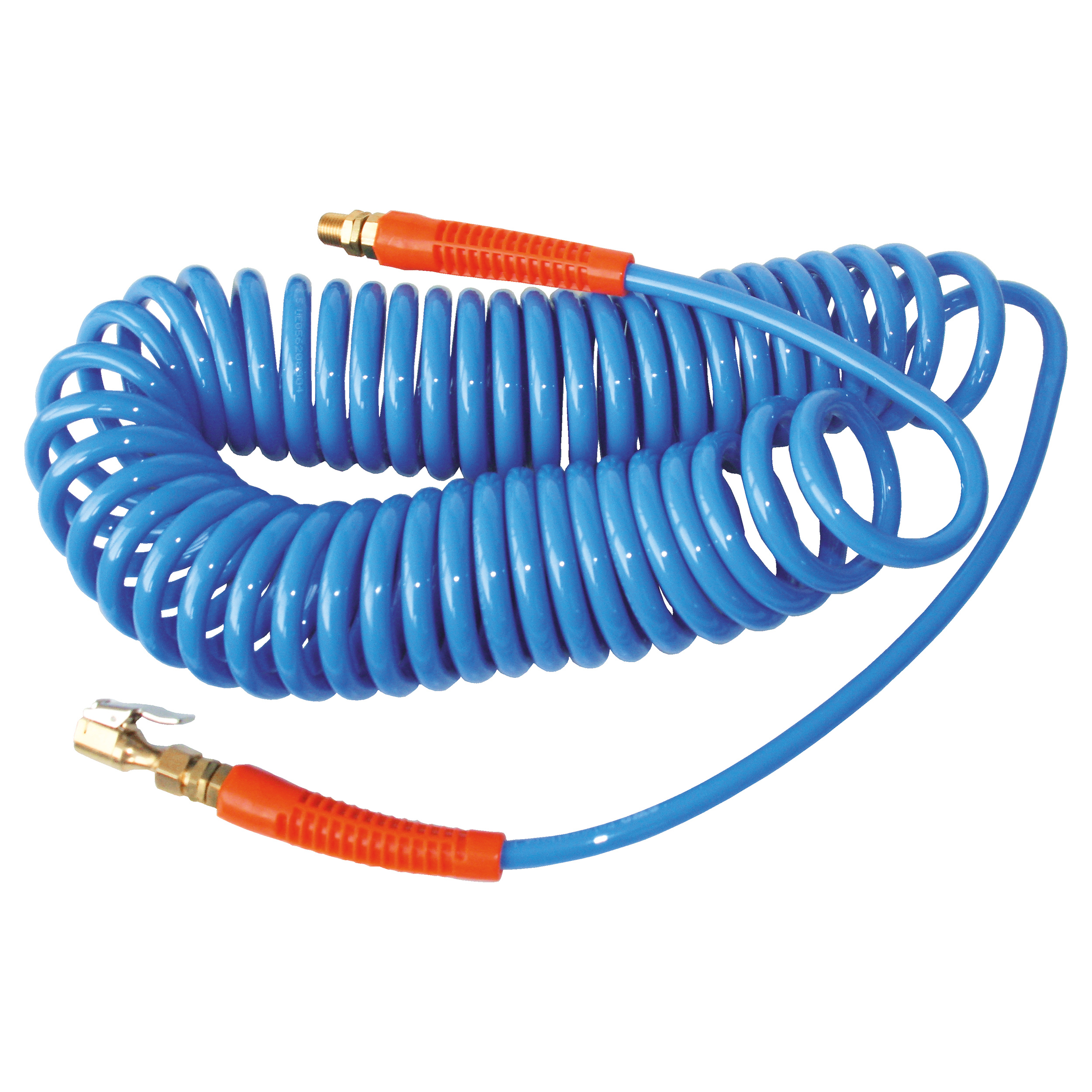 PU spiral hose, complete, length: 10 m, DN 6.5, clip connector G¼ f, brass
