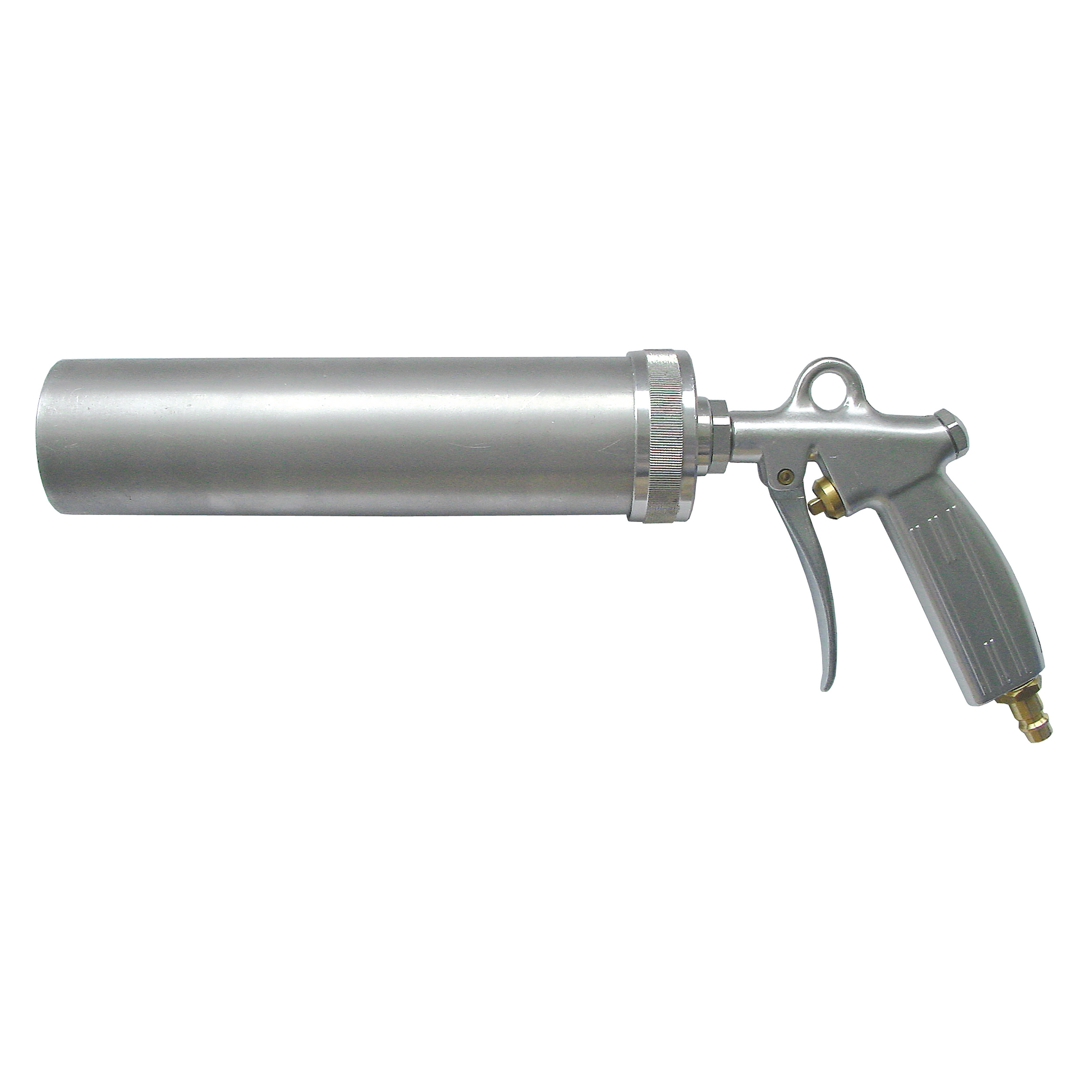 Compressed air cartridge gun, gun body: forged aluminum, coupling plug DN 7.2, cartridge, MOP 145 psi, weight: 660 g