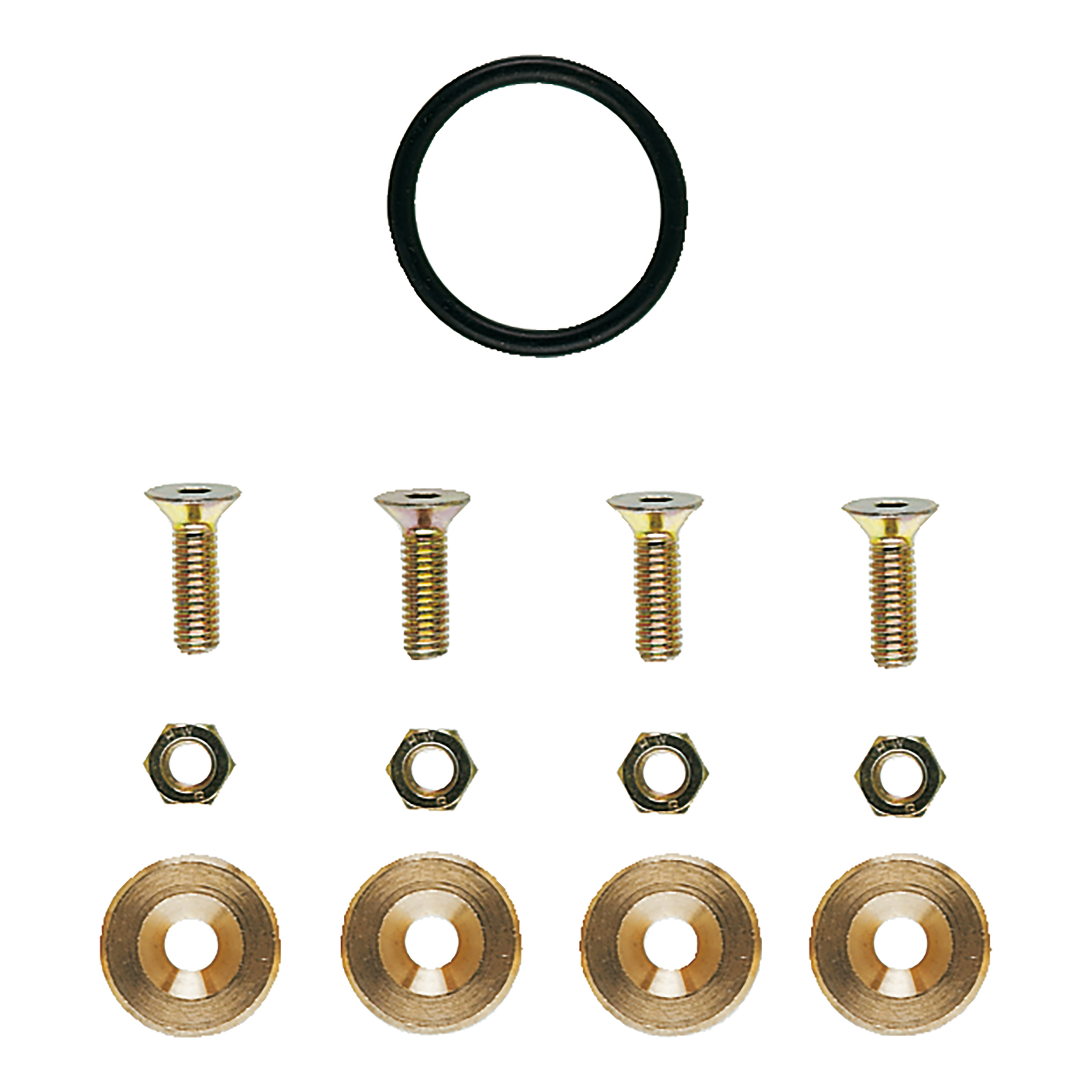 Connecting parts (kit), vma BG 90, 1 sealing ring, 4 conical sleeves, 4 screws, 4 nuts