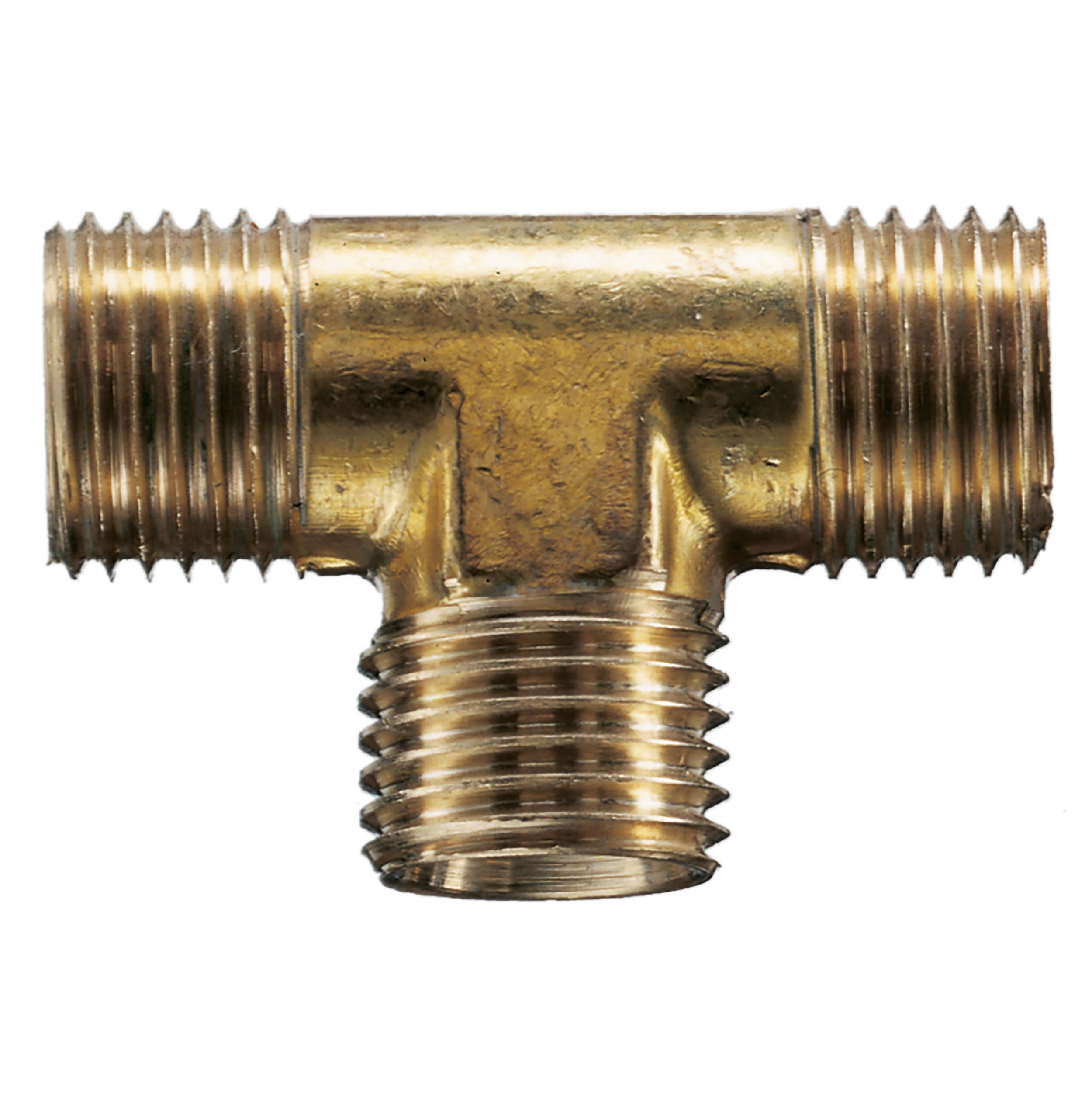 T-piece, connection: 3 × R⅛ male, DN 5, length: 35 mm, AF: 10 mm, MOP 913 psi, brass