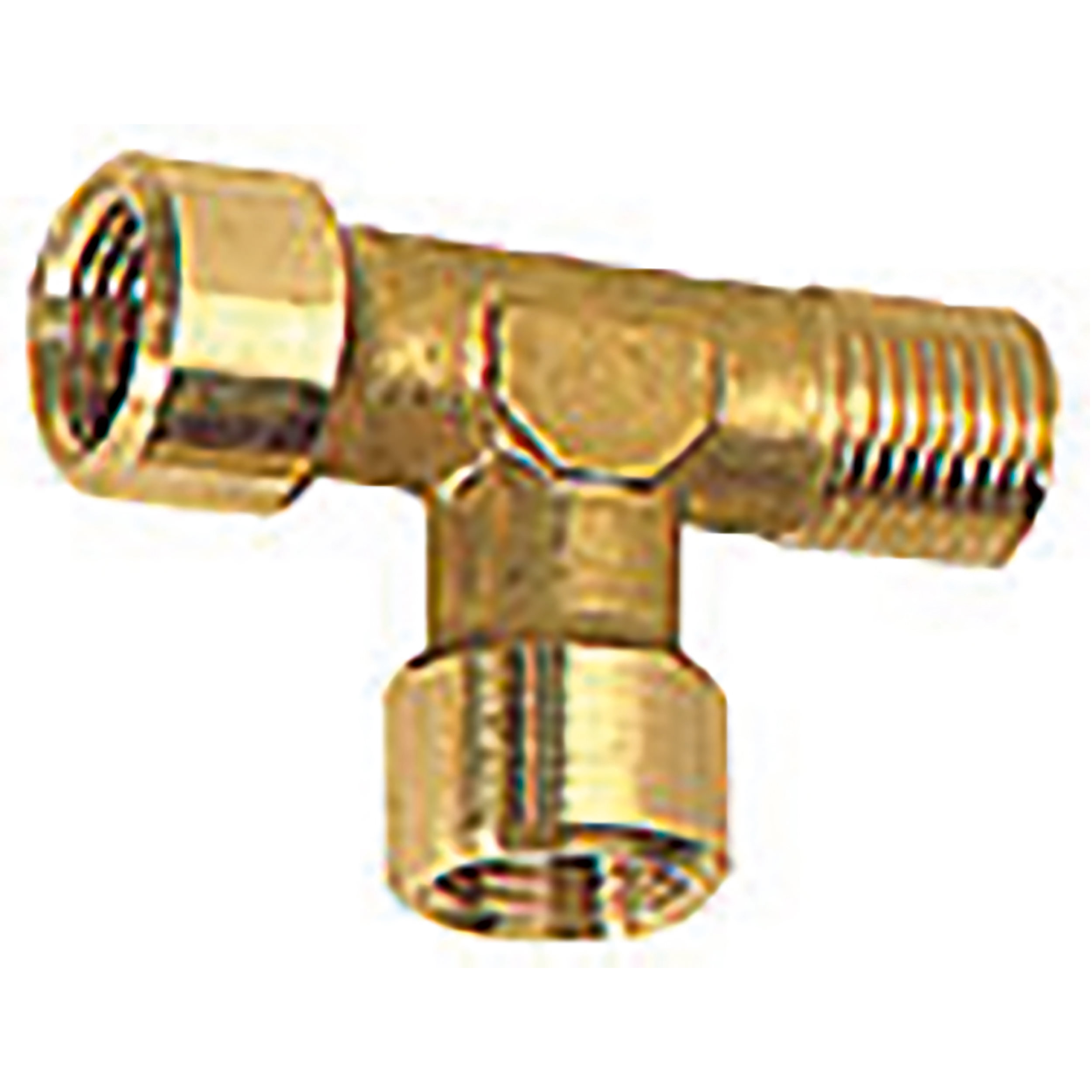 T-piece (brass), w. female/female/male thread