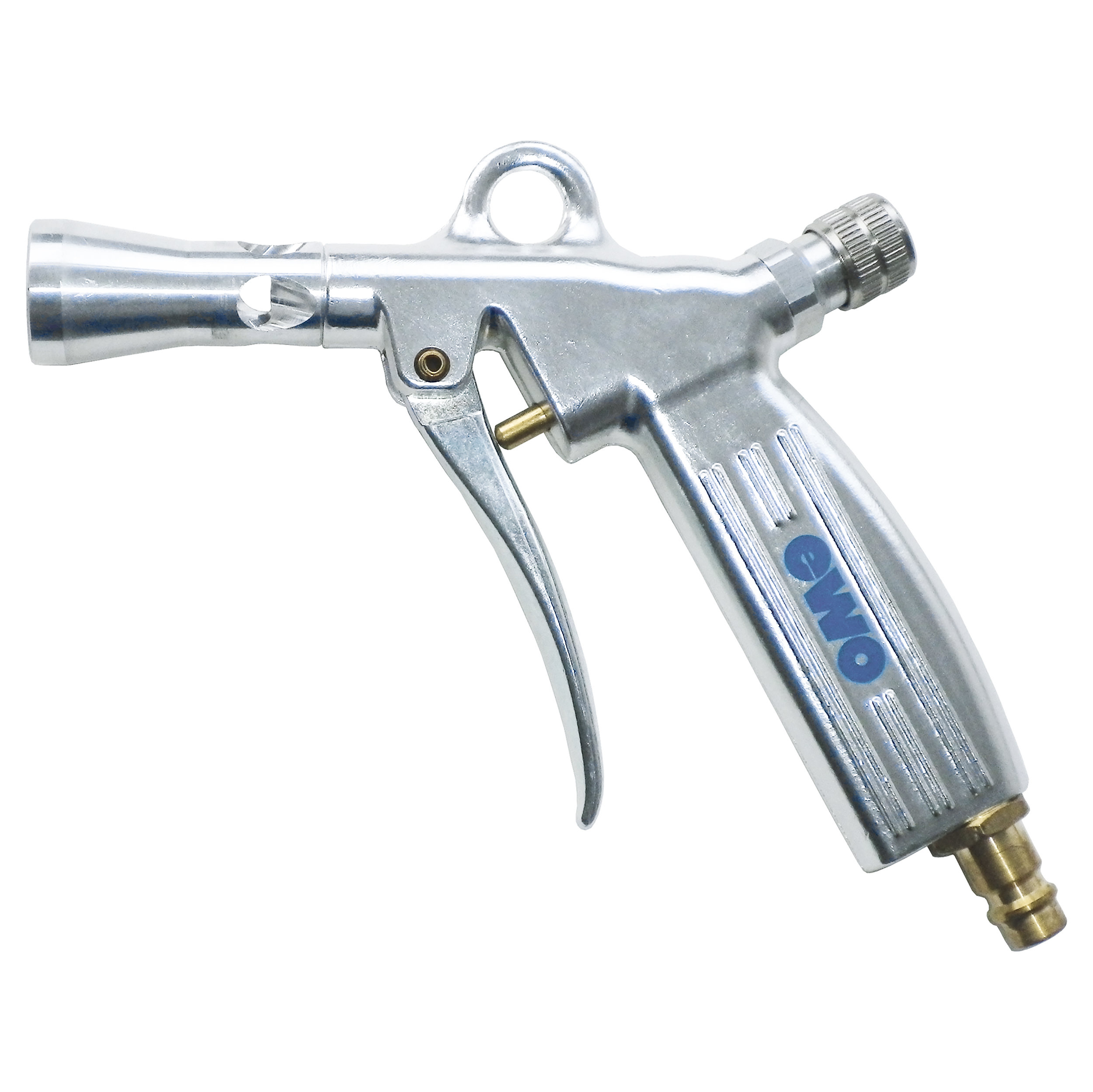 Blow gun blowcontrol, alu, forged, anodised, throttle screw, full-jet nozzle: metal design, hole-Ø2.5 mm; hose tail DN 6