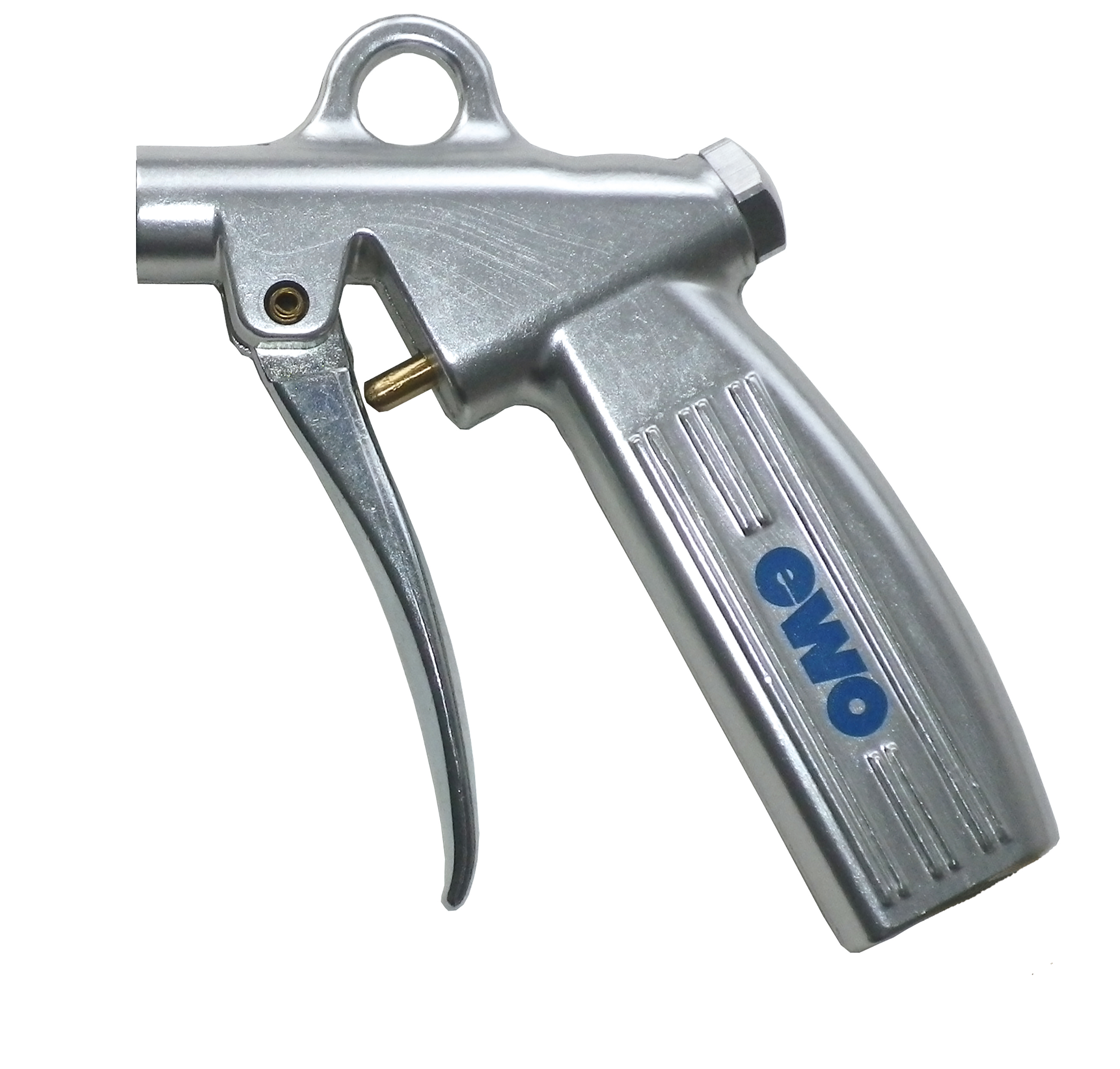 Blaspistole, Eingang: G¼ i, Ausgang: M12 × 1,25 i, Aluminium, geschmiedet, farblos eloxiert, empf. Arbeitsdruck: 2–8 bar, 240 g
